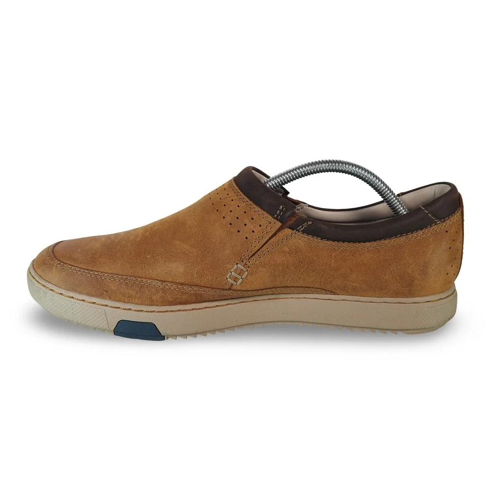Clarks Gerald Step Slip-on Sneakers Mens 10M‎ Brown Leather 63517